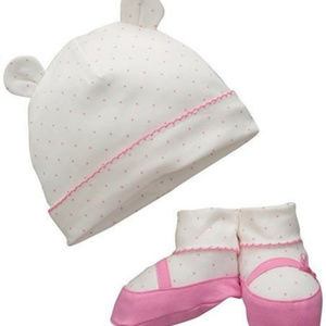 Children's Place Hat & Bootie Set - Size 0-6M